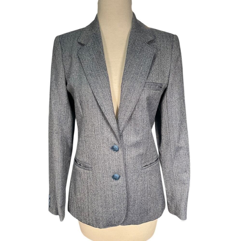 The Individualist at Nordstrom 100% Wool Size 10 Light Blue Blazer Work Wear